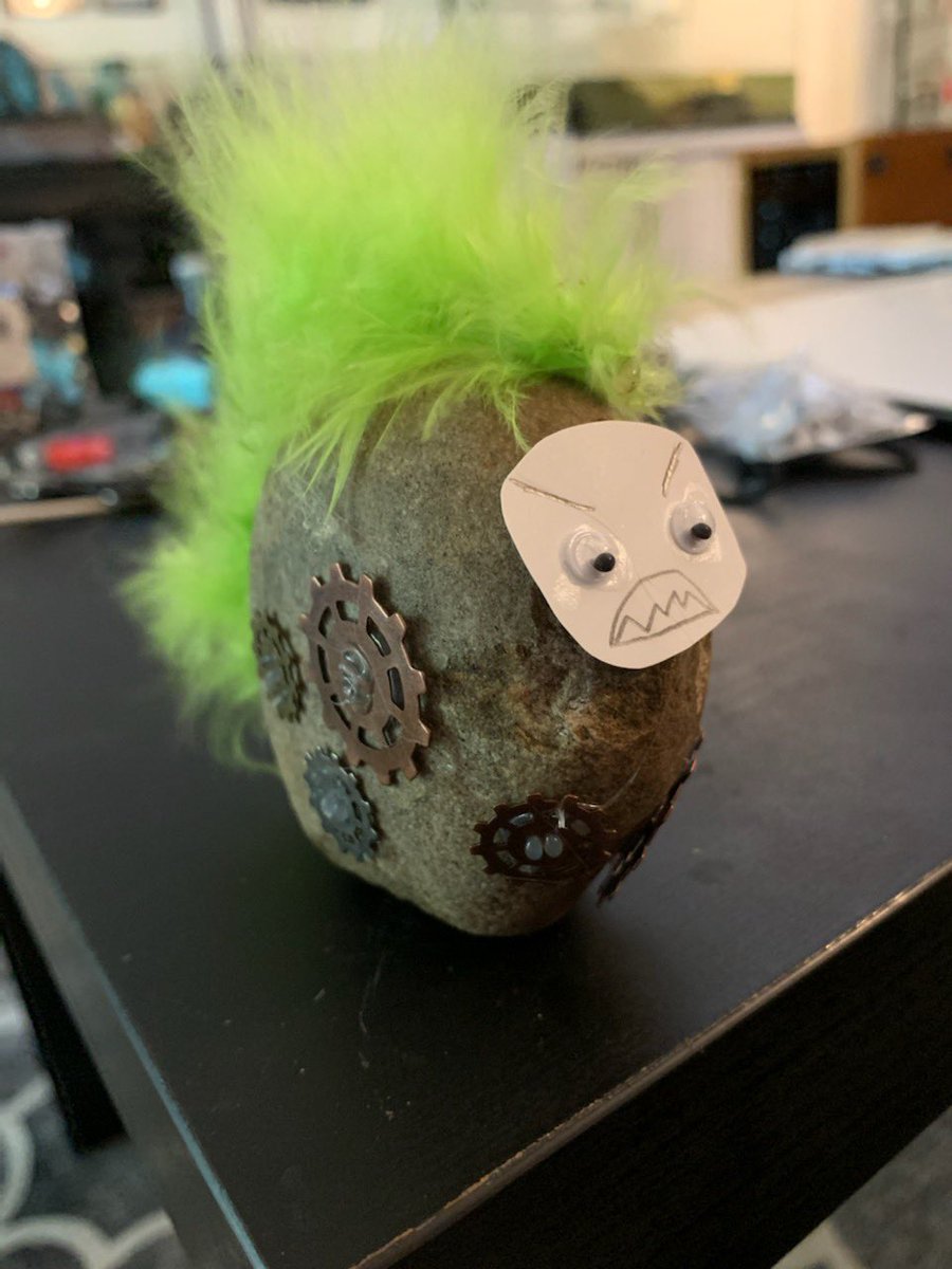 jimidork's tweet photo. Apparently, we had a very different interpretation of what a steam punk rock would be. 😆 #gish #item112 https://t.co/kRVRYhnLWJ