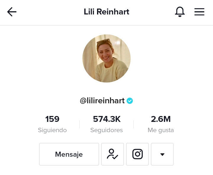 Ya lili tiene la cuenta verificada!! <a href="/lilireinhart/">Lili Reinhart</a> ¡¡Congratulations!!