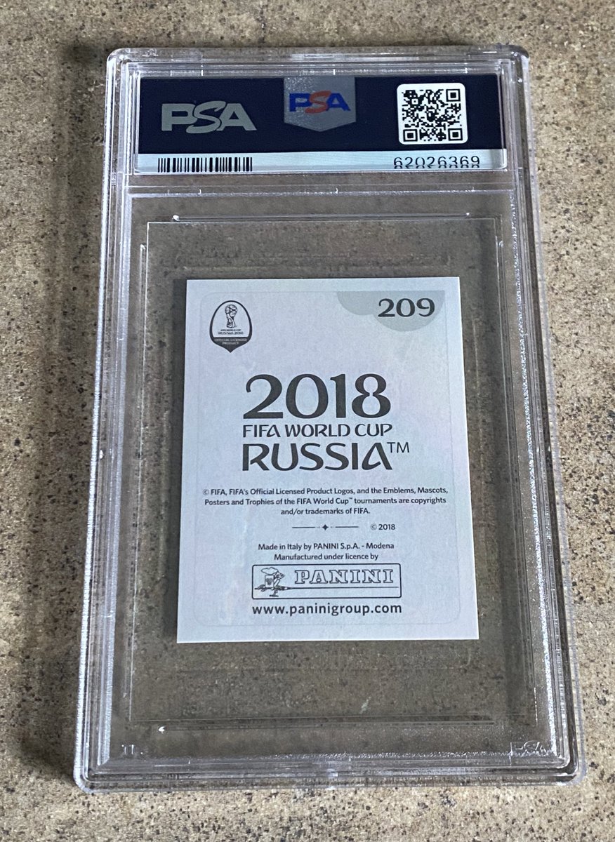 2018 Panini World Cup Sticker Kylian Mbappe Sticker #197 PSA 9- 
Pink and black backs available. 6 of each available. 
$105 shipped. Last few comps have been around $120. <a href="/HobbyConnector/">The Hobby Connector ™</a> <a href="/Hobby_Connect/">Hobby Connection(Colton)</a>