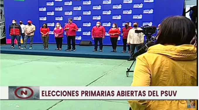 PartidoPSUV's tweet photo. Pdte. @NicolasMaduro: Elecciones Primarias Abiertas fueron una gran decisión unánime de la Dirección Nacional

#EpaPsuv2021VamosConChávez 
#EpaPsuv2021 https://t.co/unZ1rRiJgd