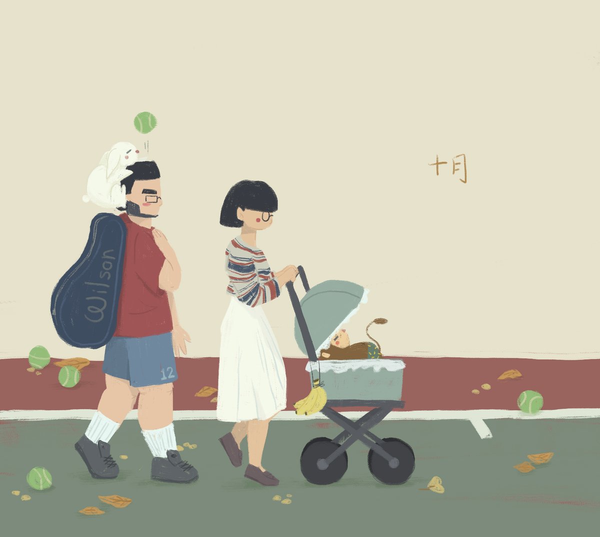 AnneChe55297079's tweet photo. Part of a calendar I made for my parents' anniversary present. #art #illustration https://t.co/wlnmzsnL80