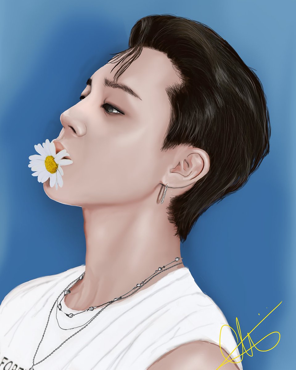 chloe_em_studio's tweet photo. Everyone’s been drawing Weverse magazine Jimin, so I thought I would continue the trend and do my own 
@bts_bighit 
#jimin #lovelyjimin #flower #bangtan #bangtansonyeondan #bulletproofboyscouts #daisy #blueandgrey #flytomyroom #parkjimin #digitalillustration #illustration https://t.co/RQqaspaEfE