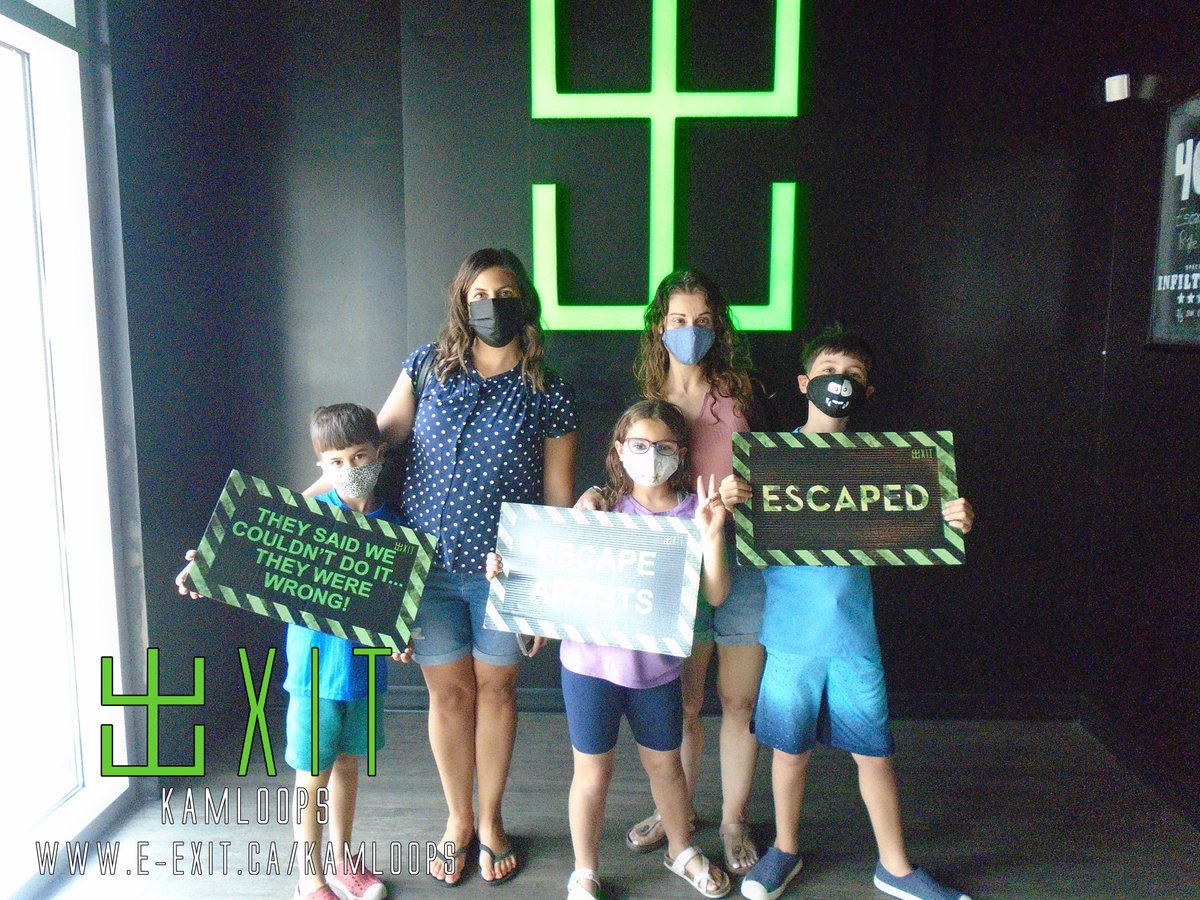 exitkamloops's tweet image. Here’s some of our awesome escapee’s from July 25-August 7 2021. Many failed and many succeeded! Test your wits today! #ExitKamloops #kamloopsescapegames
facebook.com/media/set/?set…