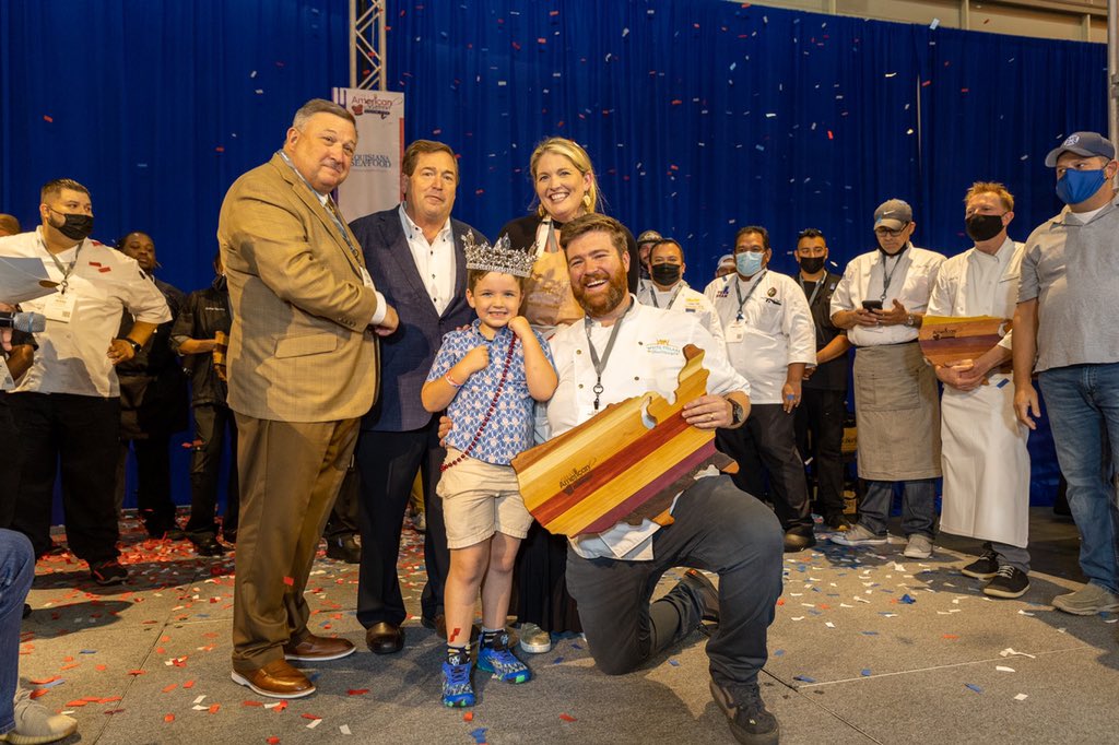 Congratulations to Biloxi-based Chef Austin Sumrall who took home the top prize at the Great American Seafood Cook-Off this weekend. The Mississippi Gulf Coast—best seafood in the US! #OneCoast 🇺🇸