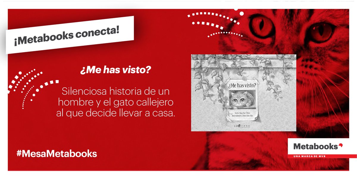 mvblatam's tweet photo. #Hoy en el #DíaInternacionalDelGato recomendamos:
🔹¿𝙈𝙚 𝙝𝙖𝙨 𝙫𝙞𝙨𝙩𝙤?, de Kuo Nai-Men y Zhou Jian-Xin, @cifraeditorial.
#MetabooksConecta 
#MetadatosParaTusLibros https://t.co/Ery9Hxj2LC