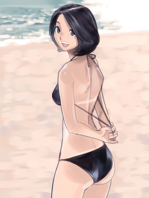 「black bikini black hair」 illustration images(Latest)
