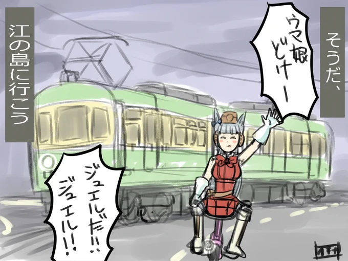 江の島電鉄とゴールドシップ

#江ノ電自転車ニキ
#ウマ娘 