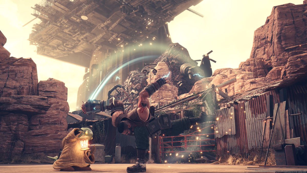 Tonberry vs Barret trying to do Pampa pose ?
<a href="/finalfantasyvii/">FINAL FANTASY VII</a> #FF7RContest