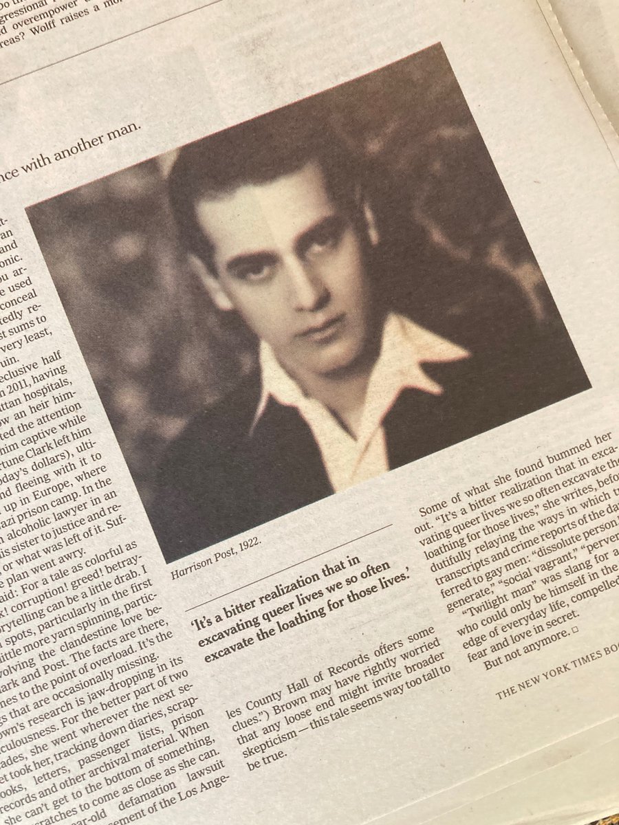 A thrill to see this face in @nytimes today. #twilightman #harrisonpost #familysecrets #queerlives #oldhollywood
