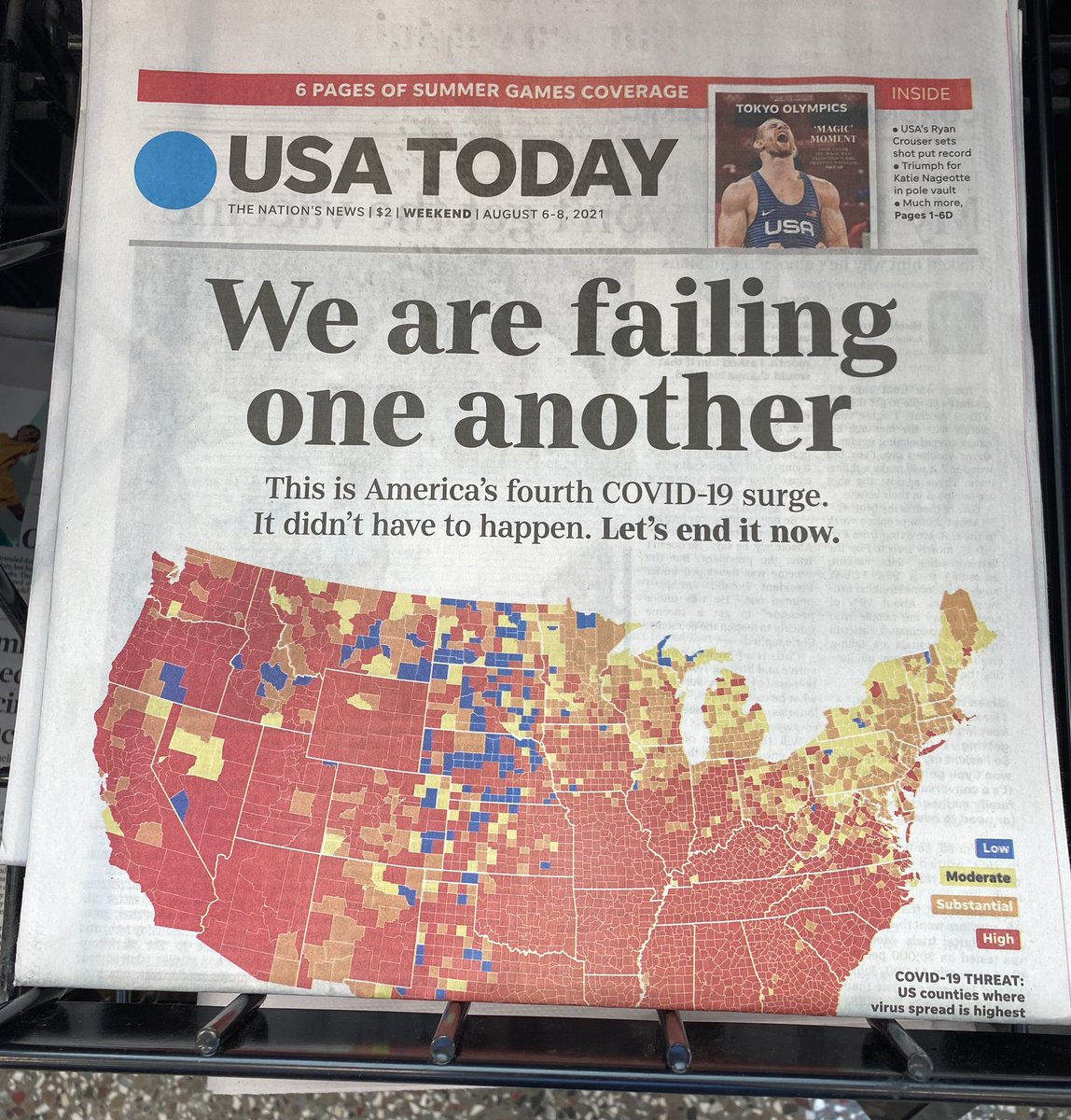 Cover of USA Today today We know what comes next