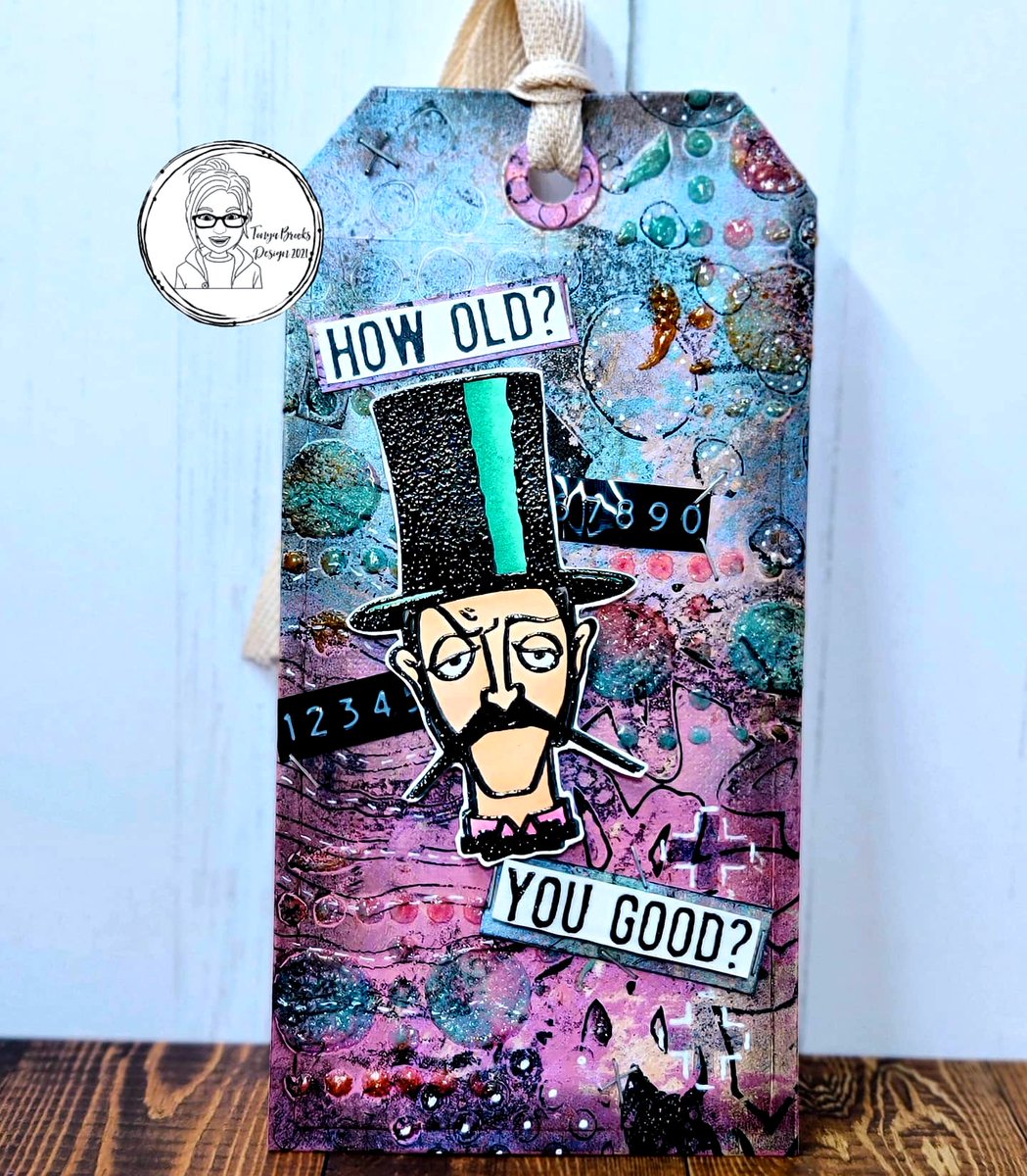 stampers_anon's tweet photo. 🏷 bright + grungy #mixedmediatag
🎩 NEW #timholz Dotted Line stencil + stamp set Inquisitive
✂️ #handmade by @tonya.brooks2
#kitschflamingo #salvagedpatina #grunge #tophat #timholtzstamps #timholtzstencils #stampersanonymous #onlineshopping #crafts #diy #mixedmedia https://t.co/mUJRIdxqpJ