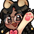 HolyPupperVT's tweet photo. Ri has art! Very excite!!! 
Art by: @/ Oniimely 🦴 
Emote: @/ __I0MA 💫 Emote is live on twitch for subs~!
#PupperRiArts #ENVtuber #Vtuber https://t.co/tSjlICosSv