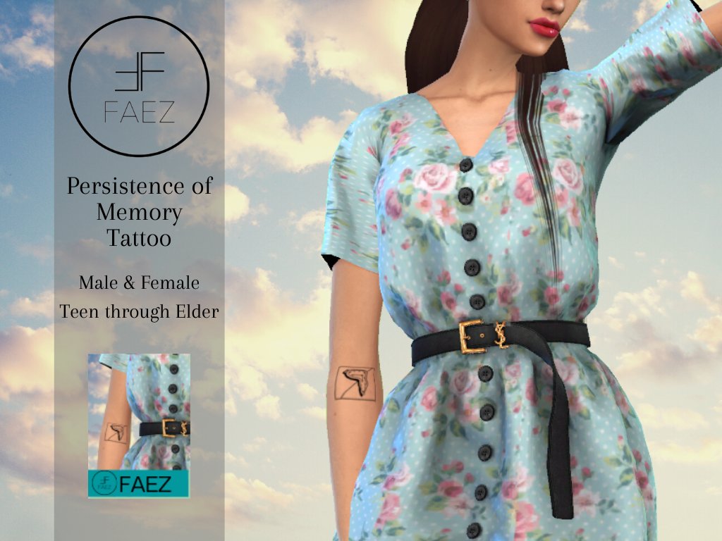 🪐 Persistance of Memory Tattoo 🪐
Available on Patreon and TSR!

#sims4 #sims #sims4cc #sims4ccfinds #sims4customcontent #thesimsresource #thesims4 #s4cc  #sims4cas #thesims4ccfinds