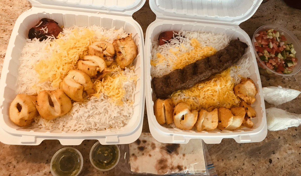 Kabobs that truly melt in your mouth - at Alborz Persian Restaurant in Vienna, Virginia.