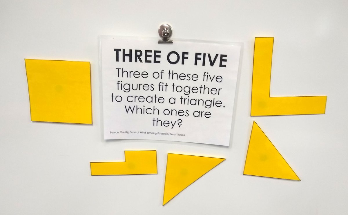 I'm so excited for a full year of puzzling this school year! 

Three of Five Puzzle 

mathequalslove.net/three-of-five-… 

#mtbos #iteachmath #puzzlingclassroom
