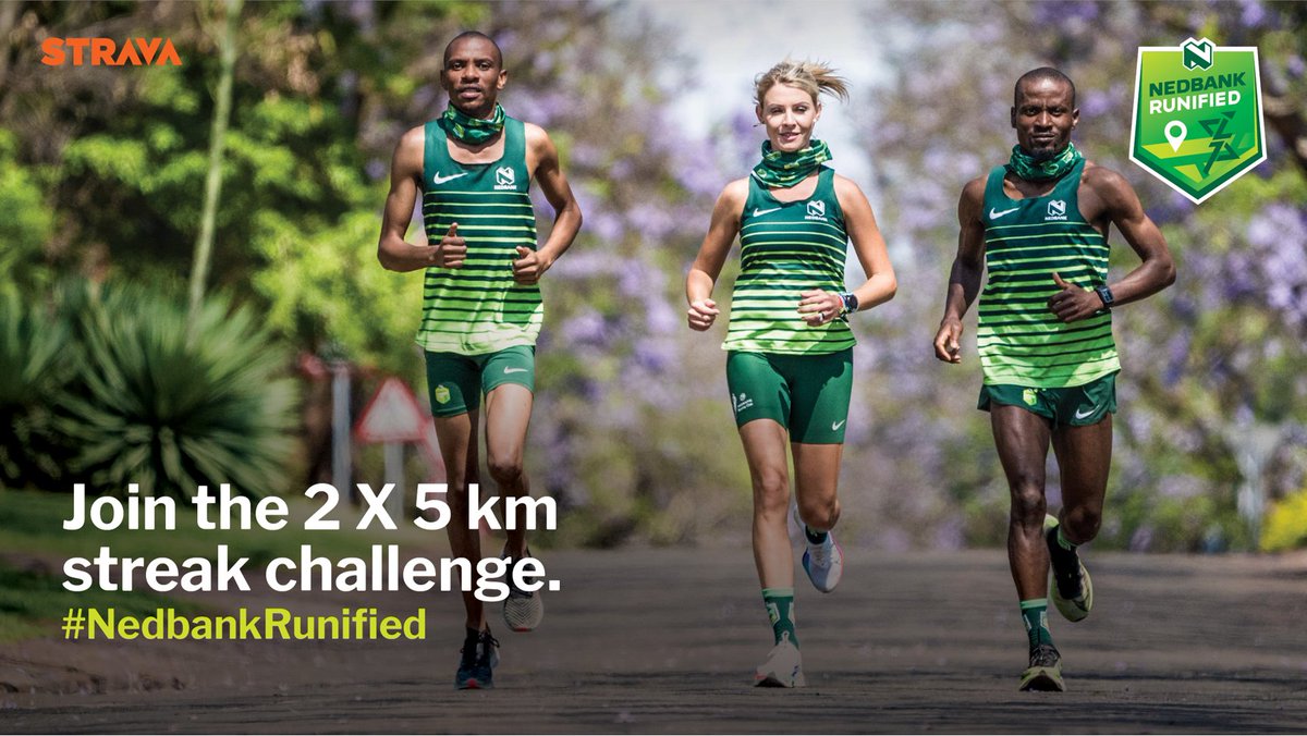 The second challenge of the #NedbankRunified series is live and we're shaking things up with a 5⃣ km streak challenge. Join now: 👉 bit.ly/3xyJBGH #MoreThanAClub