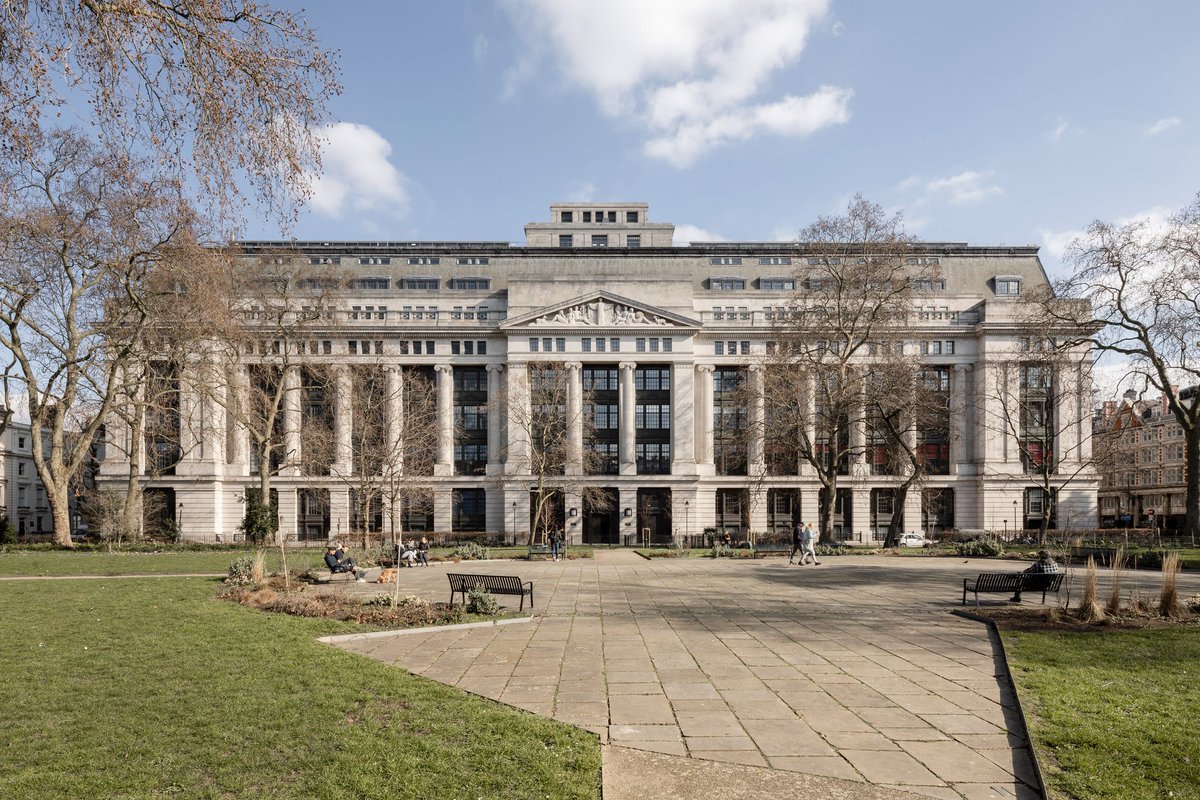 A neutral palette of cream-coloured hues complement the stonework of this 1920s office building in London: at.dezeen.com/2TYPZJB