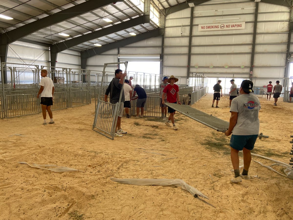 It was honor today serving the community at the Ag Center to assist in taking down pens for the Youth Expo. #Community #Givingback