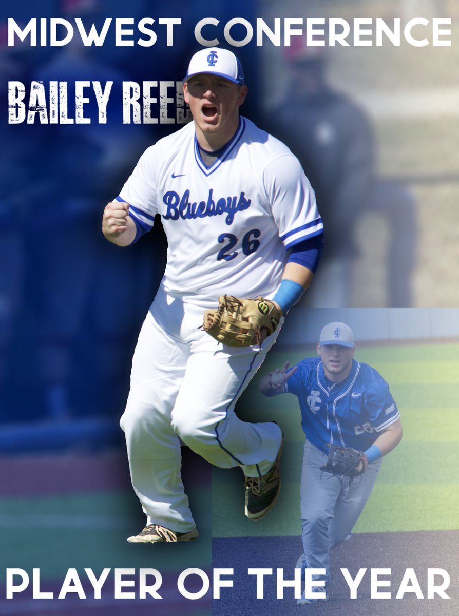 BlueboyBaseball's tweet photo. With a .369/.519/.709 slash line, Bailey Reed paced the MWC offensively. Opposing coaches took notice as he was voted MWC Player of the Year. Bailey came to us from @kahok_baseball. Fear not, he returns next year as well. #BlueboysBaseball #NextStopTheHilltop https://t.co/M7mSP3jZ1H
