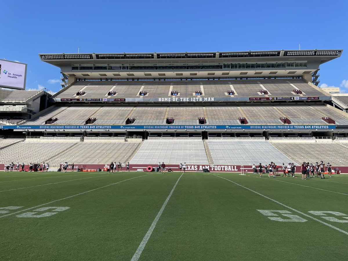 TexAgs's tweet photo. Only four weeks until this place is PACKED again👀👍 https://t.co/A6TJO1libs