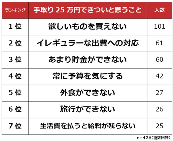 手取り25万円でもキツイと思うことが貧乏人と全く一緒ｗｗｗ