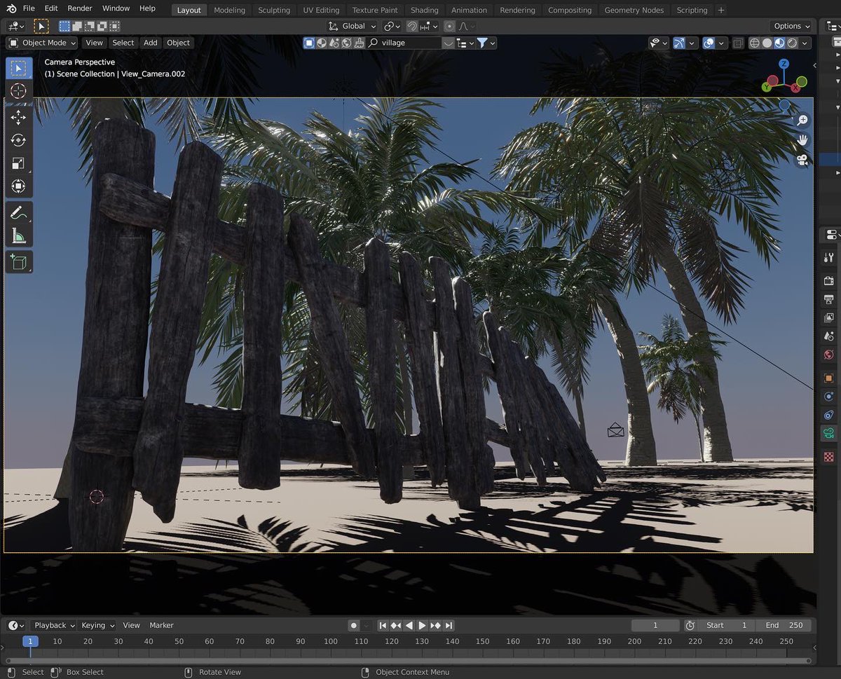 iluvblender's tweet image. Making use of palm tree models in my personal project. I am very content with my @Blender_Kit subscription #b3d #assetlibrary #model #konaseema