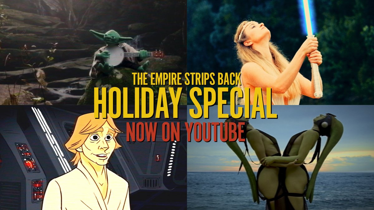 The Empire Strips Back Holiday Special is now available on YouTube. Watch it now here: youtu.be/1Pd4vj_Ck_g

#starwarsparody #holidayspecial