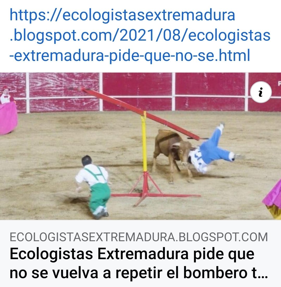 EcologistasEx's tweet photo. Deploramos que en Zahínos se haya celebrado un espectáculo de bombero torero el viernes 6 de Agosto de 2021, pese a las acertadas críticas al mismo y las peticiones para que no se celebrara. Una imagen pésima de Extremadura: cruel con los animales y denigrante para las personas https://t.co/Cpo1ZPtJiC