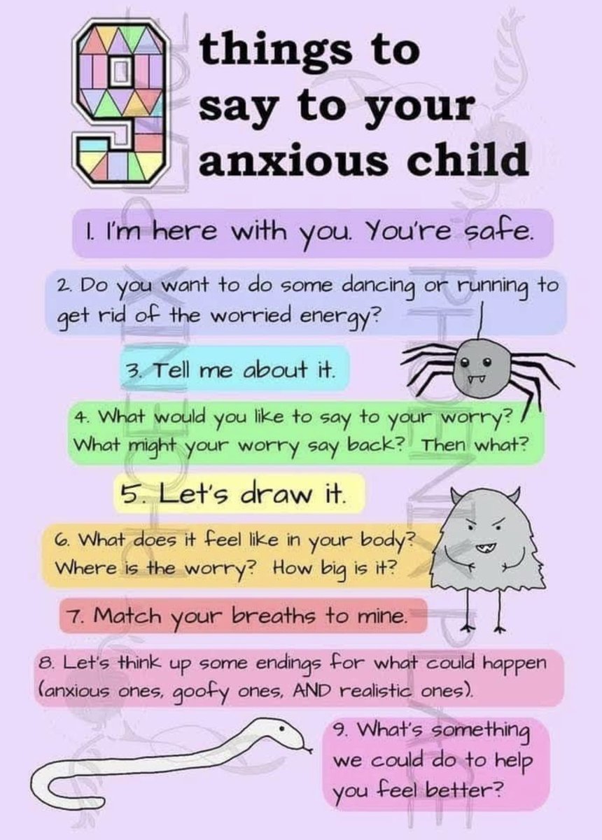 As we prepare for this upcoming school year, here are some ideas for helping children when they are feeling anxious. 💜