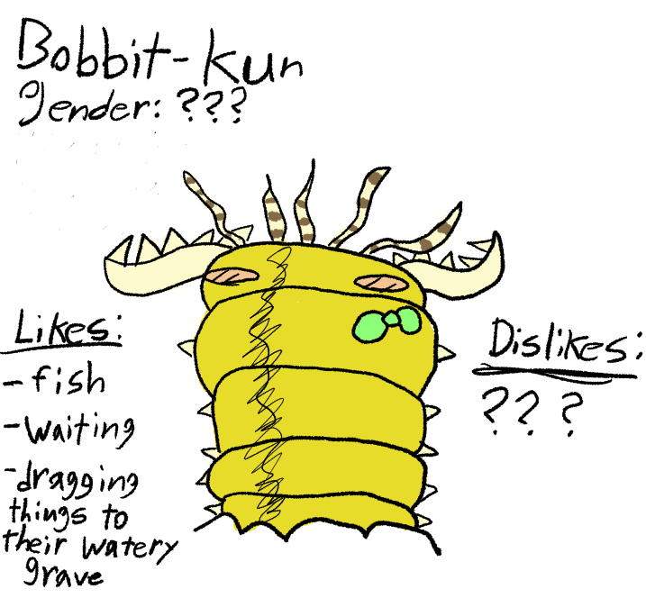 ShlapAngry's tweet photo. Introducing my newest Worm-sona:
Bobbit-kun the bobbit worm!
Isn't they so cute?! UwU
#worms #wormsona #sona #bobbitwork #kawaii #art #IthinkIamrunningoutoftagstoaddtoexploitforviews https://t.co/pc0QbrER32