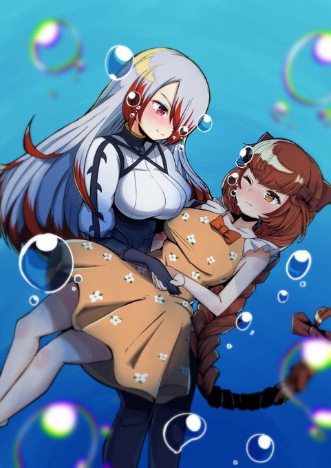 スケブで依頼もらったアスサラ水中レズのやつです 