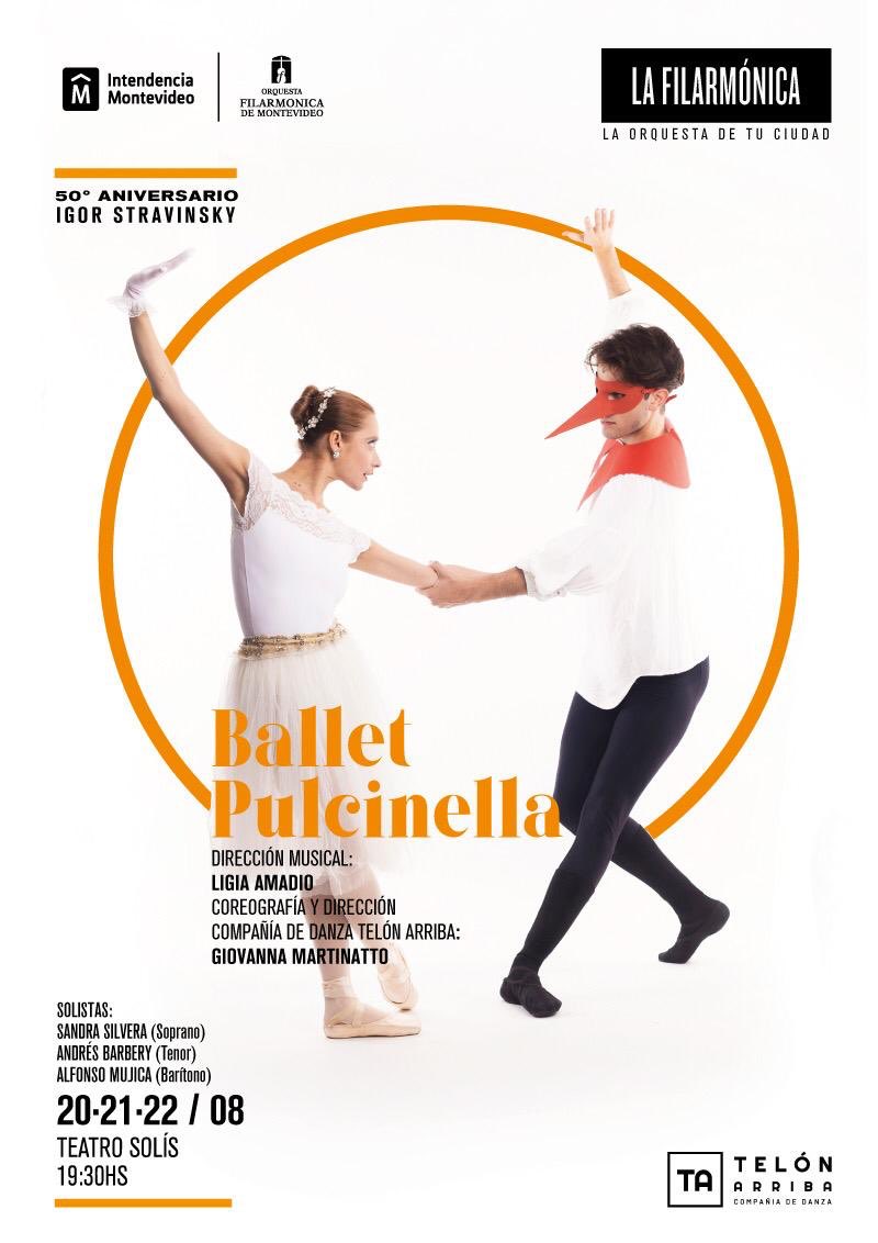 Feliz de ser convocada por la Orquesta Filarmónica de Montevideo para presentar Pulcinella! 🎻
Junto a Telón Arriba, por primera vez en Uruguay 🇺🇾
📆 20, 21 y 22 agosto, 19.30hs
📍 Teatro Solís- Sala Principal 
🎟 Tickantel
🎶 Música Igor Stravinsky 
Acompañanos! 🎭