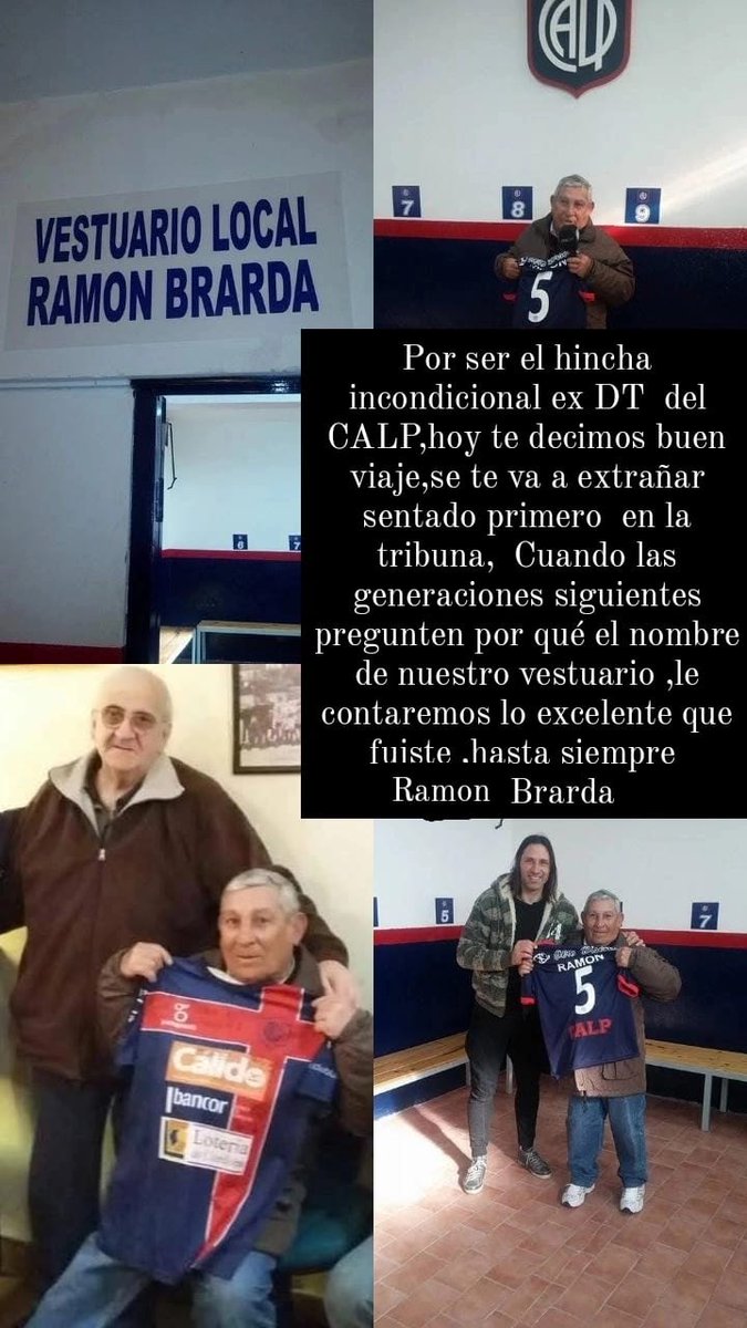 La identidad de los clubes nace de la gente q lo compone a traves de su historia...Gracias Ramon Brarda por inculcarnos y acompañarnos en este amor por Las Palmas ..siempre te recordaremos amigo por tu amor incondicional!!! 💙❤💙