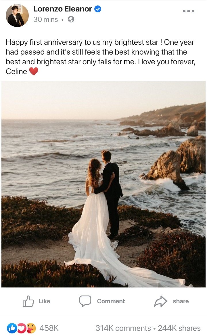 ceIeanor's tweet photo. happy anniversary, celine &amp; loren 🥂

#AYearWhenTheStarFell https://t.co/kv67QRnD0D