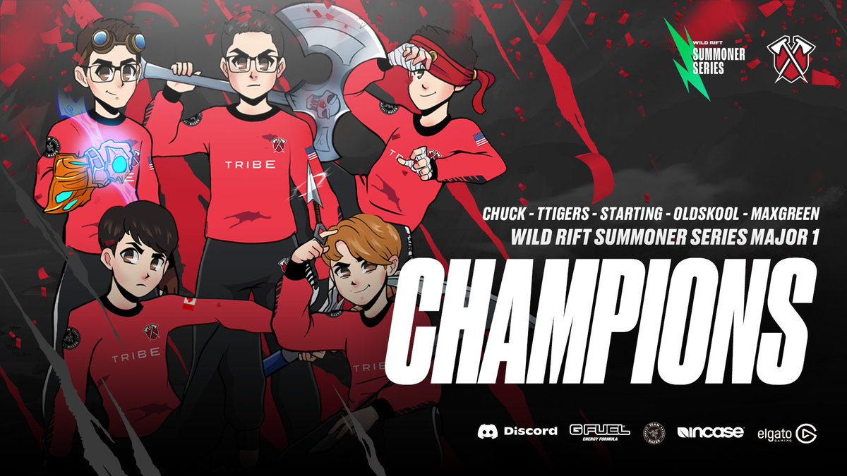 🥇 MAJOR 1 CHAMPIONS 🥇

@VG_Chuck 
<a href="/_ttigers/">Ray</a> 
<a href="/StartingXD/">Starting</a> 
<a href="/Oldskoolwr/">Oldskool</a>
@MaxGreenVG  

#TRIBEWIN ⚔️