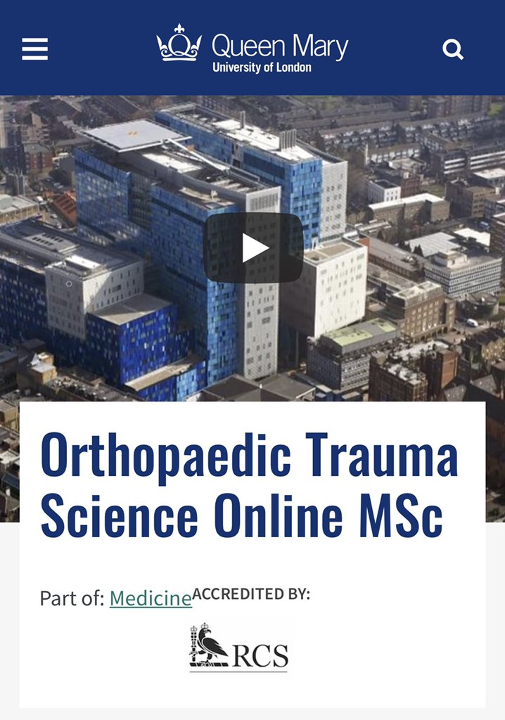 Come and study with us!

The course directors are <a href="/kashakhtar/">Kash Akhtar</a> &amp; <a href="/petebates/">Peter D Bates</a>, hosts of the <a href="/OrthohubXYZ/">orthohub.xyz</a> see one / do one podcast (for a flavour of what to expect!)

Applications to start the MSc this year close 31st August, apply here:

qmul.ac.uk/postgraduate/t…