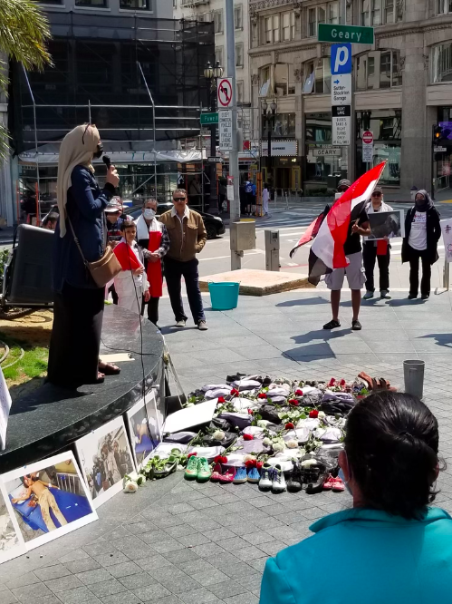 ActionCorpsCA's tweet photo. Thank you to everyone who came out to our vigil in remembrance of the 40 children killed in Yemen three years ago. May they always be remembered. #YemenCantWait https://t.co/pNxQxqHB6N