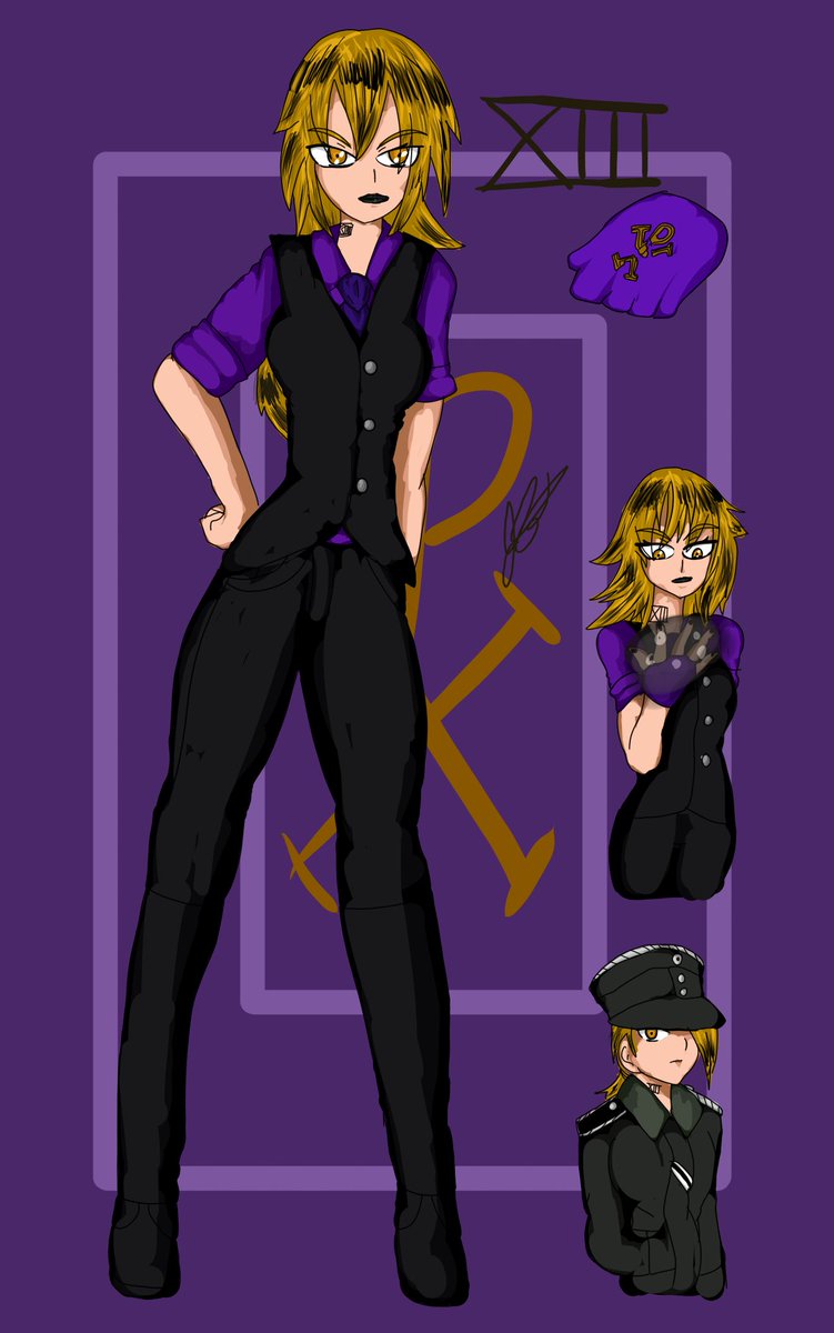 distractthemon1's tweet photo. Here is Agrippina! the upcoming villain of Minimum wage hero! #minimumwagehero #Goth #Mage #blond https://t.co/Na8G5FffOp