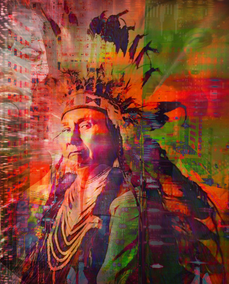 LuvcraftArt's tweet image. Chief Joseph of the Nez Percé tribe, photographed in 1900
---
#collage #historic #neonpunks #chiefjoseph #cyberpunk #shadowrun #nftart #enterart @enterart #digitalartist #cryptoart #wallart #decoration #sunday #picoftheday