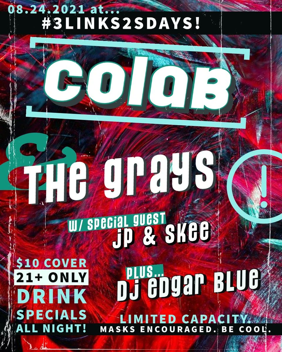 3LinksDeepEllum's tweet photo. 🔥Here's our #3links2sdays August lineup, come party with us on the best night of the week! 21+, drink specials all night🔥 https://t.co/Iee8PWWBHy
--
@wethemgrays @colabband @adbelit_ @thabeatitudes @tukevia #jpandskee #hiphop #funk #soul #deepellum #dallas #dallascreatives https://t.co/dnLKYX1Z1f