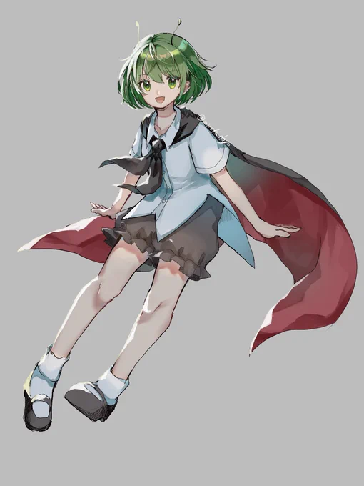 リグル描きました!#東方Project  #リグル・ナイトバグ 
