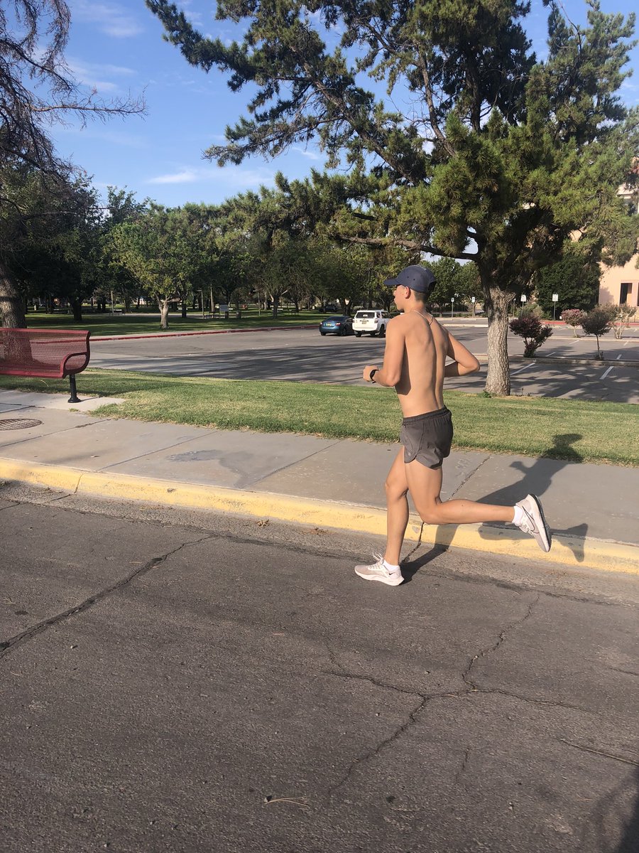 Putting in work. Summer is officially over as XC officially begins tomorrow. It was short but different with track ending in June. Proud of this kid.