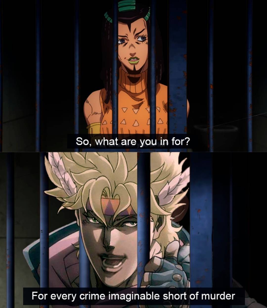 Making a meme out of every line in the JoJo's Bizarre Adventure anime until  Stone Ocean is animated Day 20 : r/ShitPostCrusaders