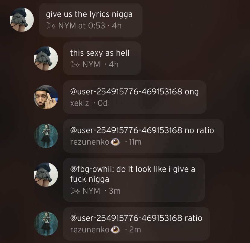 islurhex's tweet photo. Why dis retard think i care if i got a  ratio kys https://t.co/Wf2vN8oTQj