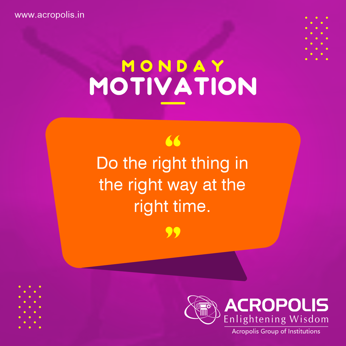AcropolisIndia's tweet photo. Any goal can be accomplished through discernment followed by appropriate efforts. 
_________
#AcropolisCollege #AdmissionsOpen #AcropoliGroupOfInstitutions #Acropolis #AcropolisIndore #MondayMotivation https://t.co/SjZxUwUoUV