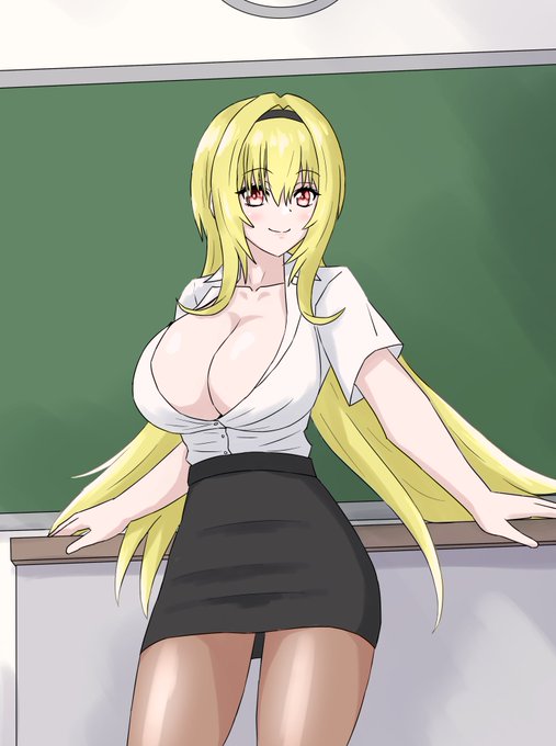 黒埼ちとせのでかい乳描いてたら女教師になってた 