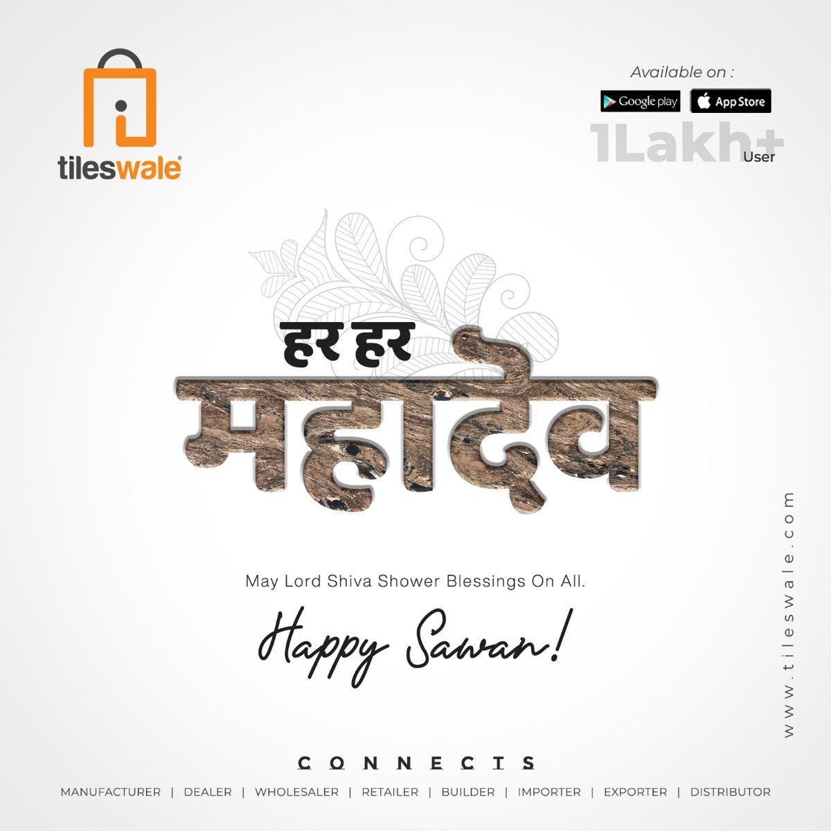 tiles_wale's tweet photo. May Lord #Shiva Shower Blessing On all #HappySawanMaas.

 #tilesmarket #onlinemarket #tileswale #india https://t.co/c3c1lp0JPb
