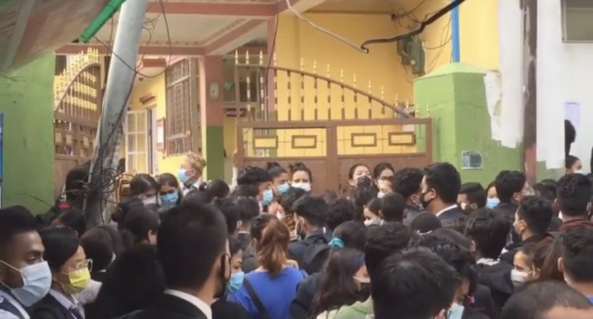 pinguinaa_'s tweet photo. To everyone who’s saying, 
“social distance maintain garera ekaichin exam diyera aaye bhaihalyo ni” 
“Padhna alchi lagcha ani social media ma natak dekhaucha”. 
I hope this shuts your mouth. 
#CancelTUExams #CancelNEBExams #CancelExamsSaveStudents #wewantalternative https://t.co/kRl8aKfvnv