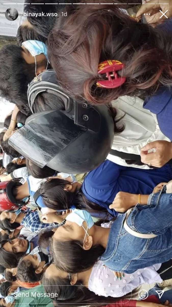 pinguinaa_'s tweet photo. To everyone who’s saying, 
“social distance maintain garera ekaichin exam diyera aaye bhaihalyo ni” 
“Padhna alchi lagcha ani social media ma natak dekhaucha”. 
I hope this shuts your mouth. 
#CancelTUExams #CancelNEBExams #CancelExamsSaveStudents #wewantalternative https://t.co/kRl8aKfvnv