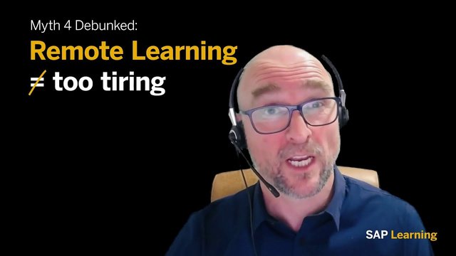 Myth number 4 is about the misconception that remote learning is somehow too tiring. Mark Green explains why this is not the case. You now know how easy and valuable our virtual trainings are. Now it's up to you - book your virtual training today! bit.ly/37A5PNH